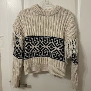 Geometric Patterned Knit Sweater